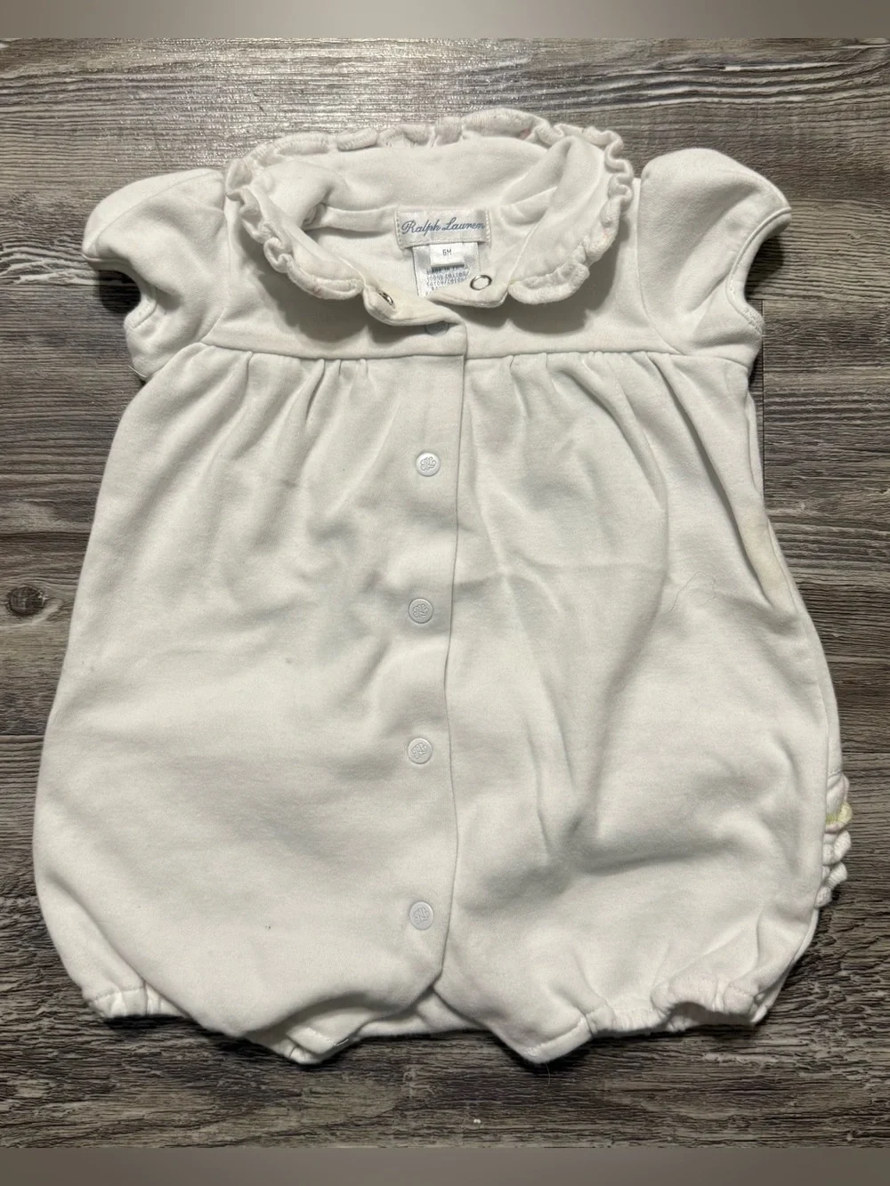 Ralph Lauren Baby Girl Outfits 6M & 12M Pink Dress Ruffle Romper Set